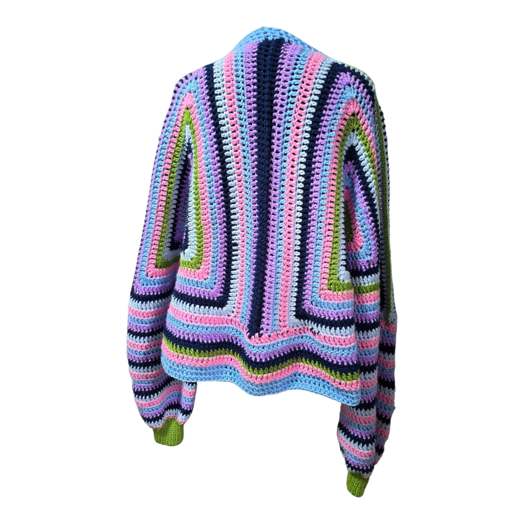Solid Granny Stitch Hexagon Cardigan